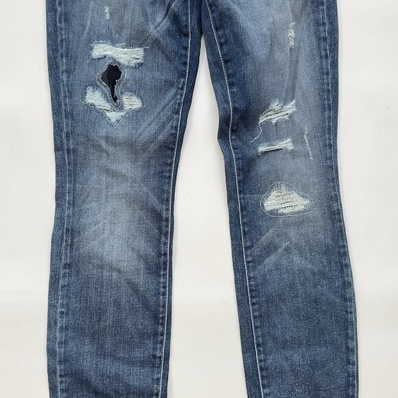 Guess Women’s Kate Skinny Low Rise Jeans Distressed Size 27 - Picture 4 of 14